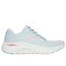 Skechers Women's Arch Fit 2.0 - Big League Sneaker | Size 10.0 | Light Blue | Textile/Synthetic | Vegan | Machine Washable