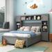 Full-Size Platform Bed with 10 Shelf Cubes 4 Cabinets 4 Drawers