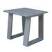 Powder Coated Water Resistant Coffee Table 24" Outdoor Patio Aluminum Square End Table for Outdoor Garden Side Table