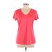 Adidas Active T-Shirt: Red Activewear - Women's Size Large