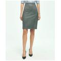 Brooks Brothers Women's Wool Flannel Pencil Skirt | Grey | Size 10