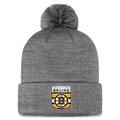 Men's Fanatics Branded Gray Boston Bruins Authentic Pro Home Ice Cuffed Knit Hat with Pom