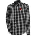 Men's Antigua Black Ottawa Senators Carry Tri-Blend Button-Down Long Sleeve Shirt