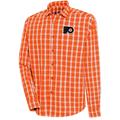 Men's Antigua Orange Philadelphia Flyers Carry Tri-Blend Button-Down Long Sleeve Shirt