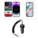 Bemz Phone Case for iPhone 15 Plus Bundle with Shockproof Anti-Scratch UV Print Protection TPU Cover Glass Screen Protector 40W Car Charger (USB-C Port) - 5 Foot (Mexican American Flag)