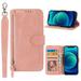 K-Lion for iPhone 8 Plus/7 Plus Crossbody Case Premium PU Leather Zipper Shockproof Wallet Case Card Slots Full Protection Case Cover with Shoulder & Lanyard Strap for Women Girls Pink