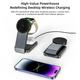 KingFurt Foldable Wireless Charging Stand for Apple iPhone 13/12/11 AirPods & Watch - 3-in-1 Charger - 15W Phone Output