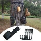 BallsFHK Strap Gear Hangers Multi-Hooks Accessory Holder for Hunting Gears Bow Tree Saddle Binoculars Hunting Accessories Wide Hangers Outdoors