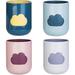 DanceeMangoo Simple Cloud mouthwash Cup Home Brushing Cup Creative Cute Couple mouthwash Cup. (Light Pink & Off White&Dark Green & Light Blue)