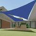 Sun Shade Sail Triangle Canopy Cover For Outdoor Patio Pergola Backyard Garden 180GSM HDPE Fabric 95% UV Blockage (Blue)