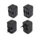 FRCOLOR Travel Adapter Worldwide All in One Universal Power Converter AC Power Plug Adapter Power Plug Wall Charger with Dual USB Charging Ports for Charging EU US UK AU Cell Phone Computers (Black)