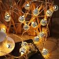 Christmas Savings! Dvkptbk 19.68Ft 40 LED Christmas String Lights LED Moroccan Hollow Metal Ball LED String Lights Battery Powered for Wedding Holiday Home Party Decoration