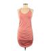 Shein Casual Dress - Mini Halter Sleeveless: Pink Solid Dresses - Women's Size 8