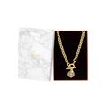 Gold Crystal Star Compass Charm Necklace - Gift Boxed