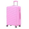 RMW Large Hard Shell Suitcase 28 Inch Lightweight with Telescopic Handle Travel Luggage Suitcase 4 Wheel Spinner Trolley Cases with Built-in 3 Digit Combination (Pink)