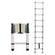 2.6M Telescopic Ladder Multi-Purpose Aluminium Telescoping Ladder Extension Extend Portable Ladder Foldable Ladder,Great for Cleaning Gutters, Decorating, Painting Walls