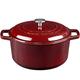 EDGING CASTING Enameled Cast Iron Dutch Oven with Lid, 7.5 Quart, Bread Oven, Enameled Cast Iron Cookware for Soup, Meat, Bread, Baking, Wine Red