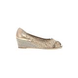 Sesto Meucci Wedges: Gold Solid Shoes - Women's Size 7 - Round Toe