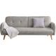 3-Sitzer SALESFEVER Sofas Gr. B/H/T: 188 cm x 80 cm x 85 cm, Strukturstoff, Strukturstoff fein Hellgrau, grau (hellgrau, natur) 3-Sitzer Sofas