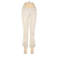 Free People Jeans - Mid/Reg Rise Boot Cut Cropped: Ivory Bottoms - Women's Size 28 - Light Wash