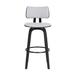 Wade Logan® Caleia Swivel Stool Wood/Metal in Black/Brown/Gray | 36.5 H x 18.5 W x 18 D in | Wayfair 95C92B18B8314461BC0EEE1F910C0130