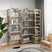 17 Stories Pawling 59.4" H x 62.2" W Iron Etagere Bookcase in Yellow | 59.4 H x 62.2 W x 9.4 D in | Wayfair 264C7E41DA17419585A9CC8F53AD2547