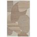 Brown 96 x 60 x 0.59 in Area Rug - George Oliver Rectangle Jennae Abstract Hand Tufted Wool Area Rug in/Tan/Ivory Wool | Wayfair