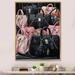 Everly Quinn Melanda All I Need Is My Designer Bags III Framed On Canvas Print Metal in Black/Pink | 32 H x 24 W x 1 D in | Wayfair