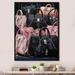 Everly Quinn Melanda All I Need Is My Designer Bags III Framed On Canvas Print Metal in Black/Pink | 32 H x 16 W x 1 D in | Wayfair