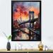 Latitude Run® Wilderen Coral Bridge Urban Silhouettes I Framed On Canvas Print Plastic | 44 H x 34 W x 1.5 D in | Wayfair