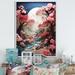 Red Barrel Studio® Asian Art Zen Garden V - Asian Wall Art Living Room Metal in Blue/Green/Pink | 32 H x 24 W x 1 D in | Wayfair