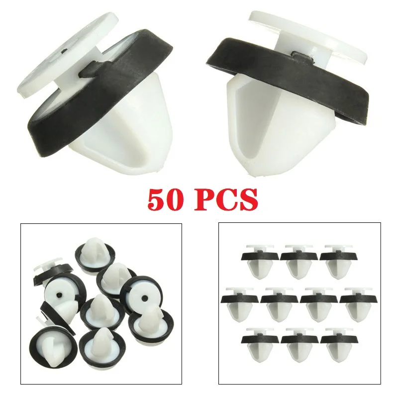 Clips de fixation de pare-chocs de voiture, 50 pièces, Clips de panneau de porte poussoir 9341PF 6991Y8 pour citroën C2 C8 C3 C4 Picasso Peugeot 307 206 508