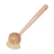 Brosse de nettoyage de bol de vaisselle manche court en bois naturel outils de nettoyage de