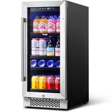 Yeego Single Zone 15 in. 80 (12 oz.) Cans Beverage Cooler Soda Beer Drink Built-in Refrigerator 34-54 F with Safety Lock