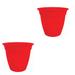 HC Companies ECA10000 10 Inch Eclipse Planter w/ Attached Saucer, Red (2 Pack) - 0.41