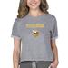 Women's Concepts Sport Heather Gray Minnesota Vikings Tri-Blend Mainstream Terry Short Sleeve Sweatshirt Top