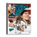 Trevor Lawrence Jacksonville Jaguars Stretched 20" x 24" Canvas Giclee Print - Art by Brian Kong