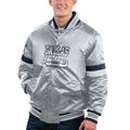 Men's Starter Gray Dallas Cowboys Home Game Satin Full-Snap Varsity Jacket