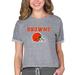 Women's Concepts Sport Heather Gray Cleveland Browns Tri-Blend Mainstream Terry Short Sleeve Sweatshirt Top