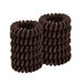 Spiral Hair Ties (Cloth Coffee 12 Pcs) Coil Hair Ties for Thick Hair Ponytail Holder Hair Ties for Women No Crease Hair Ties Phone Cord Hair Ties for all Hair Types with Plastic Spiral