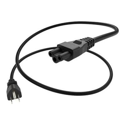 UNC Power Cord 5/15P to C5, 18AWG, 10amp, 125V, SVT Jacket, Black, 10ft