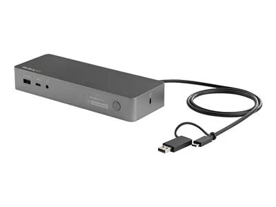 StarTech.com Dual Monitor 4K Hybrid Universal USB-C & USB-A Docking Station with 100W Power Delivery