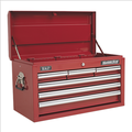 Sealey Superline Pro Topchest 6 Drawer with Ball-Bearing Slides - Red