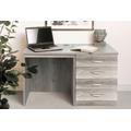 Small Office Home Office Desk Set With 4 Standard Drawers (Grey Nebraska)