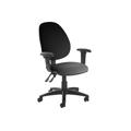 Vantage Plus High Back PCB Vinyl Operator Office Chair With Adjustable Arms, Grey