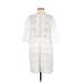 IRO Casual Dress - Shift Crew Neck 3/4 sleeves: White Print Dresses - Women's Size 36