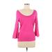 Alexia Admor Pullover Sweater: Pink Color Block Tops - Women's Size Medium