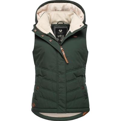 Steppweste RAGWEAR "Hesty", Damen, Gr. XXL (44), grün (dunkelgrün), Außenmaterial: 100% Polyester, Innenfutter: 100% Polyester, Wattierung: 100% Polyester, casual, tailliert Po-bedeckend, hoch geschlossener Ausschnitt, Westen, Wasserdichte... Image