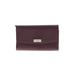 Kate Spade New York Leather Clutch: Burgundy Print Bags