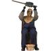 Haunted Hill Farm Premium Animatronics Chainsaw Rusty the Sitting Scarecrow Figurine | 47 H x 40 W x 35 D in | Wayfair HHSTSCR-1FLSA